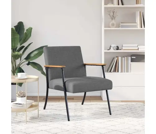 Atpūtas Krēsls Tumši Pelēks 59 X 75 X 78 Cm Audums Vidaxl