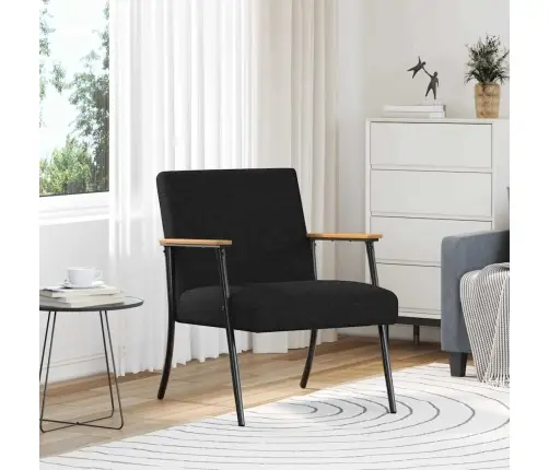 Atpūtas Krēsls Melna 59 X 75 X 78 Cm Audums Vidaxl