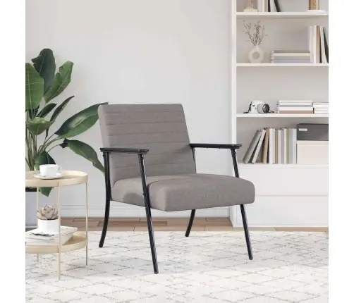 Atpūtas Krēsls Pelēkbrūna 59 X 75 X 78 Cm Audums Vidaxl