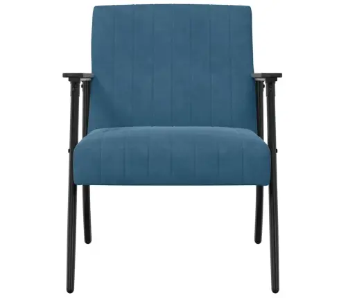 Atpūtas Krēsls Zila 59 X 75 X 78 Cm Samts Vidaxl