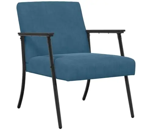 Atpūtas Krēsls Zila 59 X 75 X 78 Cm Samts Vidaxl