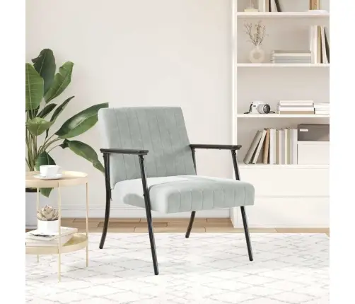 Atpūtas Krēsls Gaiši Pelēks 59 X 75 X 78 Cm Samts Vidaxl