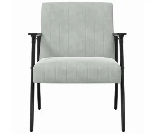 Atpūtas Krēsls Gaiši Pelēks 59 X 75 X 78 Cm Samts Vidaxl