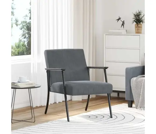 Atpūtas Krēsls Tumši Pelēks 59 X 75 X 78 Cm Samts Vidaxl