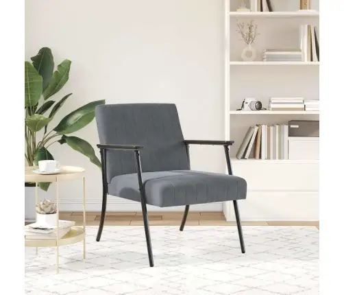 Atpūtas Krēsls Tumši Pelēks 59 X 75 X 78 Cm Samts Vidaxl