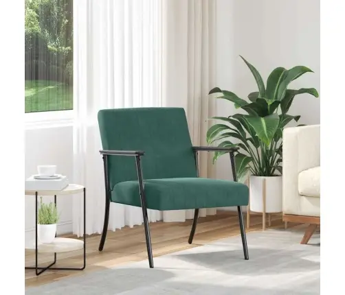 Atpūtas Krēsls Tumši Zaļš 59 X 75 X 78 Cm Samts Vidaxl