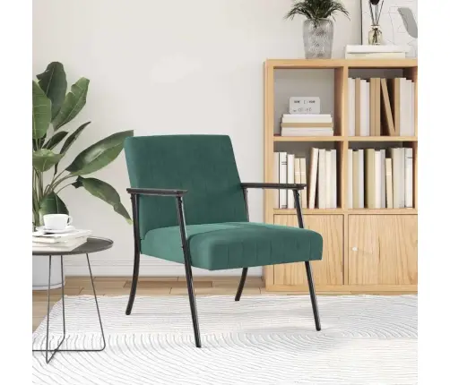 Atpūtas Krēsls Tumši Zaļš 59 X 75 X 78 Cm Samts Vidaxl