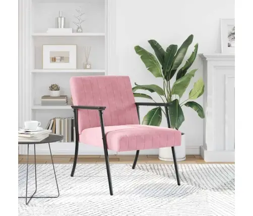 Atpūtas Krēsls Rozā 59 X 75 X 78 Cm Samts Vidaxl