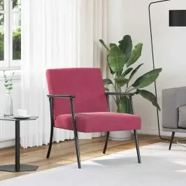 Atpūtas Krēsls Vīna Sarkans 59 X 75 X 78 Cm Samts Vidaxl