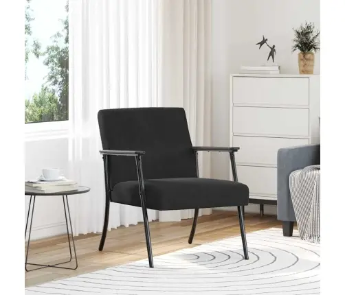 Krėslas Juoda 59 X 75 X 78 Cm Aksomas