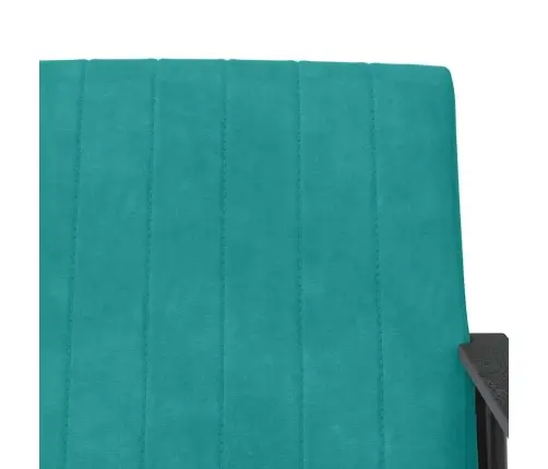 Atpūtas Krēsls Tirkīzzila 59 X 75 X 78 Cm Samts Vidaxl