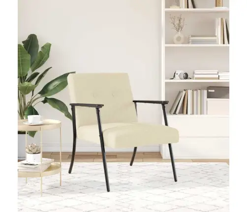 Atpūtas Krēsls Krēmkrāsa 59 X 75 X 78 Cm Audums Vidaxl