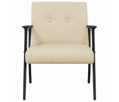 Atpūtas Krēsls Krēmkrāsa 59 X 75 X 78 Cm Audums Vidaxl