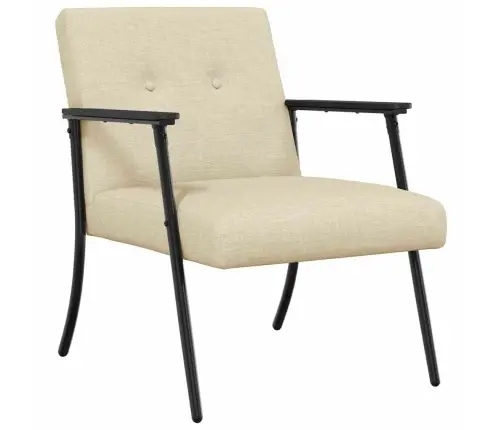 Atpūtas Krēsls Krēmkrāsa 59 X 75 X 78 Cm Audums Vidaxl