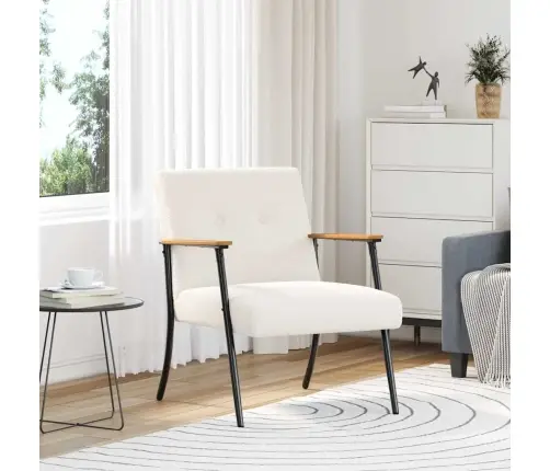 Atpūtas Krēsls Krēmkrāsa 59 X 75 X 78 Cm Vidaxl