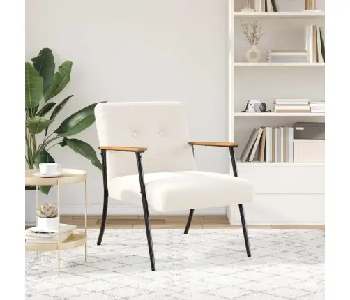 Atpūtas Krēsls Krēmkrāsa 59 X 75 X 78 Cm Vidaxl