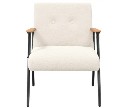 Atpūtas Krēsls Krēmkrāsa 59 X 75 X 78 Cm Vidaxl