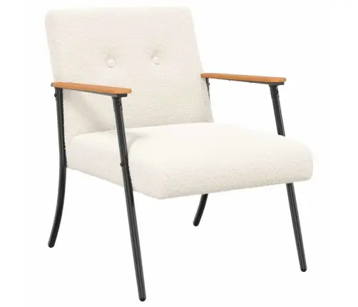 Atpūtas Krēsls Krēmkrāsa 59 X 75 X 78 Cm Vidaxl