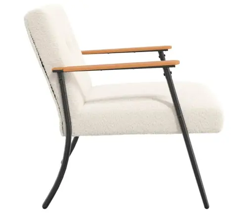 Atpūtas Krēsls Krēmkrāsa 59 X 75 X 78 Cm Vidaxl