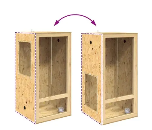 Terārijs Brūna 50 X 50 X 100 Cm Osb Vidaxl