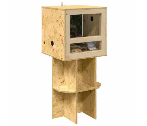 Terrārija Pamats Ar Plauktu Brūna 40 X 40 X 50 Cm Osb Vidaxl