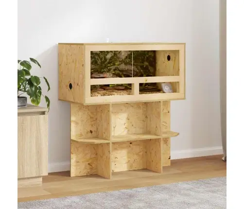 Terrariumi Alus Riiuliga Pruun 80 X 40 X 50 Cm Osb