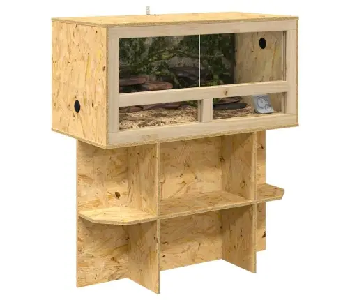 Terrariumi Alus Riiuliga Pruun 80 X 40 X 50 Cm Osb