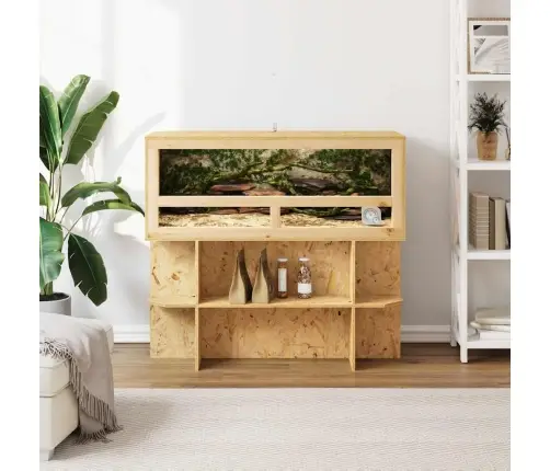 Terrārija Pamats Ar Plauktu Brūna 100 X 40 X 50 Cm Osb Vidaxl