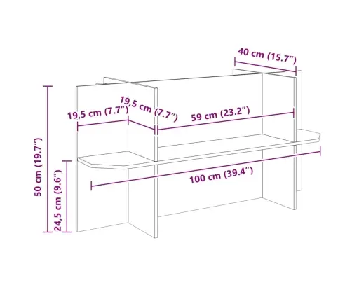 Terrārija Pamats Ar Plauktu Brūna 100 X 40 X 50 Cm Osb Vidaxl
