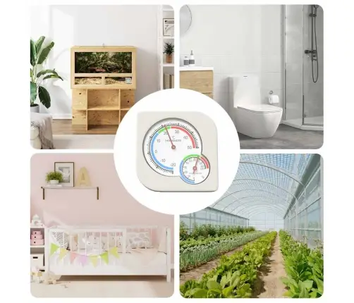 Termometrinis Higrometras Balta 7,5 X 7,5 X 1,2 Cm Abs