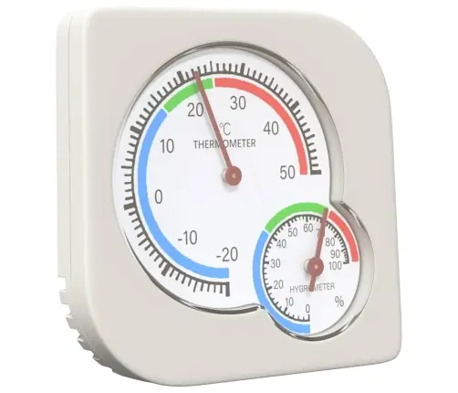 Termometrinis Higrometras Balta 7,5 X 7,5 X 1,2 Cm Abs