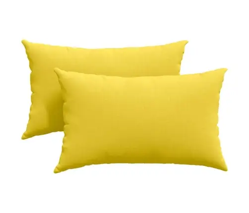 Sofa Pagalvės 2 Pcs Šviesi Geltona 50 X 30 Cm Audinys