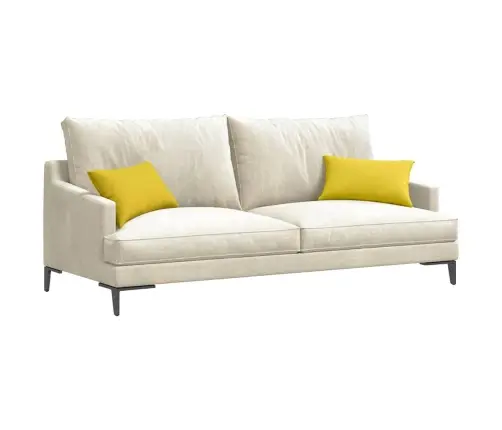 Sofa Pagalvės 2 Pcs Šviesi Geltona 50 X 30 Cm Audinys