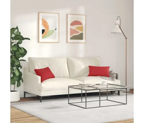 Sofa Pagalvės 2 Pcs Raudona 50 X 30 Cm Audinys