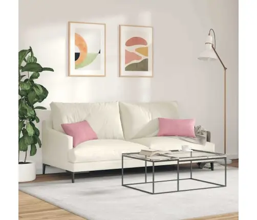 Dīvāna Spilveni 2 Pcs Rozā 50 X 30 Cm Korduroja Audums Vidaxl