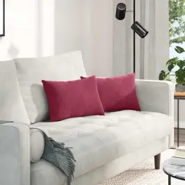 Dīvāna Spilveni 2 Pcs Vīnsarkans 50 X 30 Cm Korduroja Audums Vidaxl