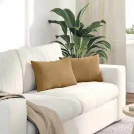 Dīvāna Spilveni 2 Pcs Brūna 50 X 30 Cm Korduroja Audums Vidaxl