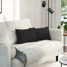 Dīvāna Spilveni 2 Pcs Melna 50 X 30 Cm Audums Vidaxl