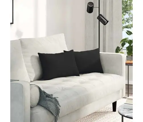 Diivanipadjad 2 Pcs Must 50 X 30 Cm Kangas