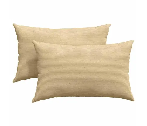 Dīvāna Spilveni 2 Pcs Pelēki Zaļa 50 X 30 Cm Korduroja Audums Vidaxl