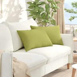 Sofa Pagalvės 2 Pcs Šviesiai Žalia 60 X 40 Cm Audinys