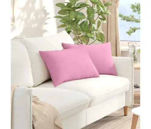 Dīvāna Spilveni Rozā Audums Vidaxl