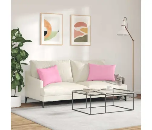 Dīvāna Spilveni Rozā Audums Vidaxl