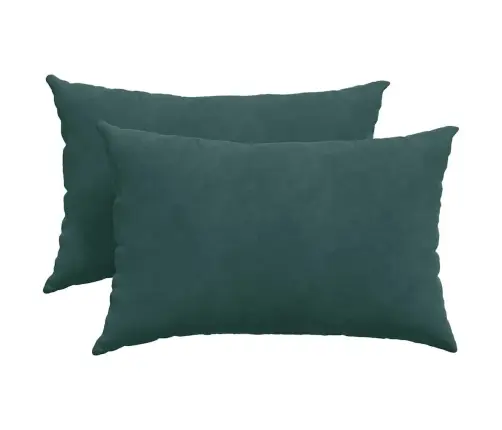 Dīvāna Spilveni 2 Pcs Tumši Zaļa 60 X 40 Cm Korduroja Audums Vidaxl