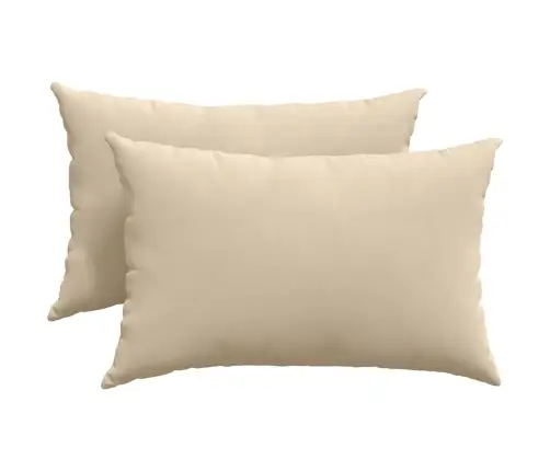 Diivanipadjad 2 Pcs Cream 60 X 40 Cm Kangas