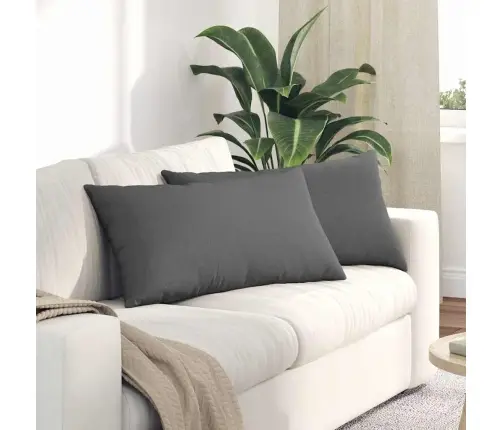 Dīvāna Spilveni Tumši Pelēka Audums Vidaxl