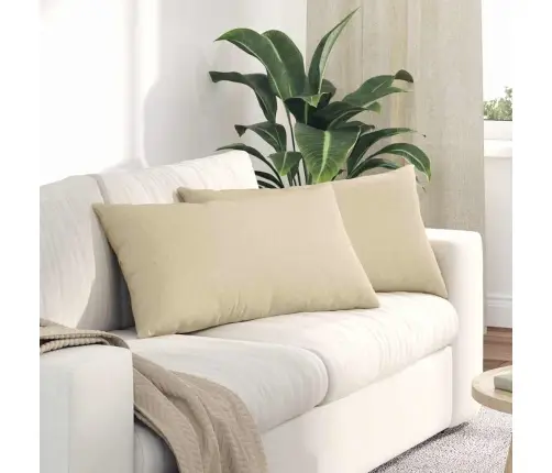 Diivanipadjad 2 Pcs Cream 80 X 40 Cm Kangas