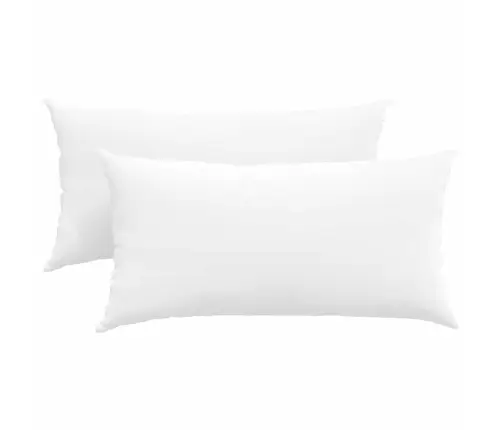 Diivanipadjad 2 Pcs Valge 80 X 40 Cm Kangas