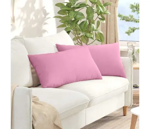 Dīvāna Spilveni Rozā Audums Vidaxl