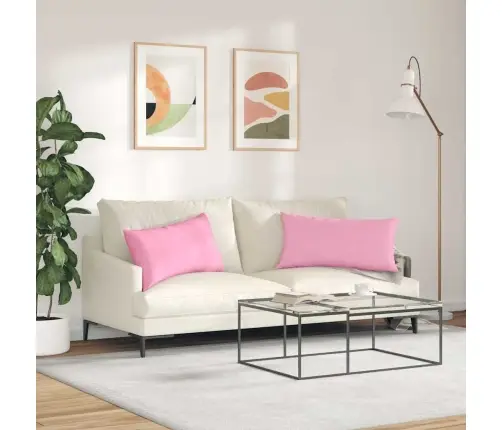 Dīvāna Spilveni Rozā Audums Vidaxl